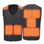 USB Heated Vest Factory - Custom 5V 9 Heating Zones Unisex Heated Waistcoat