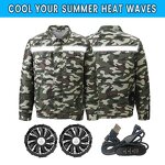 Cooling Tactical Jacket Manufacturer - Men Summer Washable Uv Protection Outdoors Air Fan