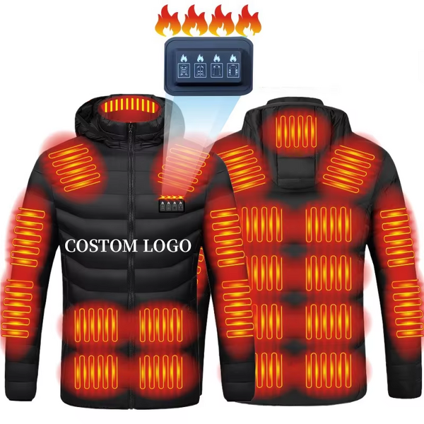 Custom Heated Jacket Manufacturer - LOGO Rechargeable Winter 23 Zone Heating Windproof Hoodie