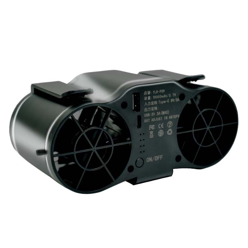 2 in 1 Power Bank Fan Factory - Oem Portable Rechargeable 10000mah Battery Waist Clip