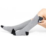 USB Rechargeable Heated Socks Factory - Winter Warm Woman Man Long Stockings Smart Electric