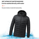 Custom Heated Jacket Manufacturer - LOGO Rechargeable Winter 23 Zone Heating Windproof Hoodie
