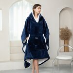 Warm Plush TV Blanket Manufacturer - With Sleeves Wrap Robe Hoodie Cover for Sofa Couch