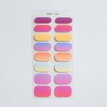 Non Toxic Nail Wraps Supplier - Customize 16 Strips Gel Full Cover Gradient Color