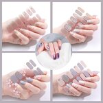 Gel Nail Sticker Strips Supplier - New Update 14Tips Semi-cured UV Gel Polish Strips