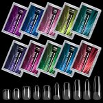 Gel X Nail Tips Factory - 240pcs Half Frosted Full Cover Acrylic Soft Gel Tips
