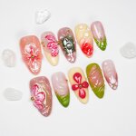 False Nails Supplier - Wholesale 10pcs Luxury Customized 3D Gel Press Almond