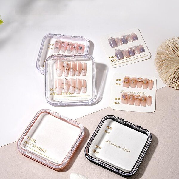 Plastic Nail Storage Factory - Press on Nail Storage Box Display Container Cases