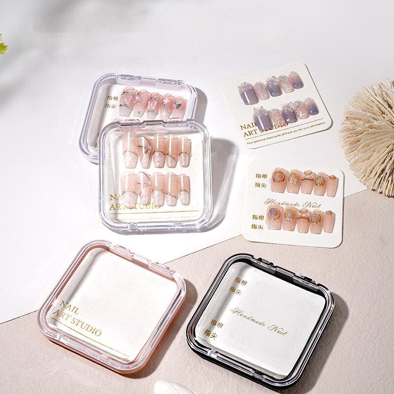 Plastic Nail Storage Factory - Press on Nail Storage Box Display Container Cases