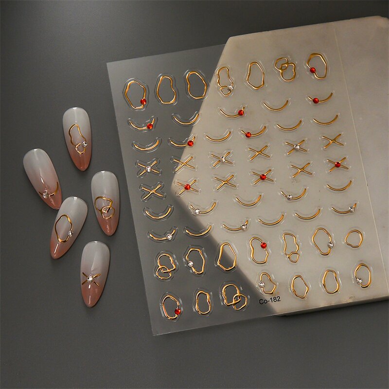 3D Nail Sticker Supplier - Wholesale Mini Gold Pattern Art Luxury Design Accessories
