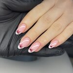 INS Nail Art Supplier - Wholesale French Style Short Almond Flower Customization