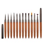 Nail Brush Supplier - Salon Quality Pure Wooden Handle Acrylic Brush Private Label