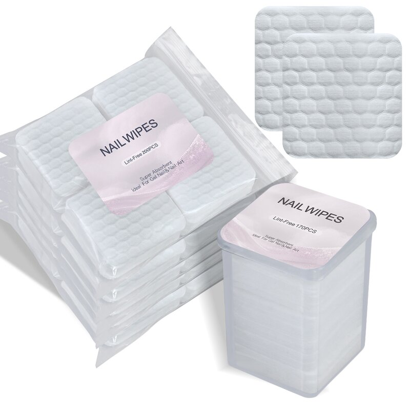 Nail Removal Pads Supplier - Professional Pearl Cotton Lint-Free PE Polish Remover