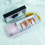 Sparkling Nail Box Supplier - Press on Nails Case Empty Pink Dust Proof Organizer