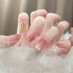 ABS False Nails Factory - Gradient Color Short Medium Square Coffin 24Pcs Wholesale