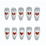 Valentine's Day Nails Factory - Red High Quality Almond Shape Handmade Love Bow Design