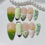 Gel Press Nails Manufacturer - Wholesale 10pcs Customized 3D Almond Stiletto
