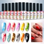 Watercolor Gel Polish Supplier - 10-color 15ml Gradient Bloom Gel Soak Off UV LED