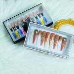 Sparkling Nail Box Supplier - Press on Nails Case Empty Pink Dust Proof Organizer