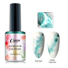 Watercolor Ink Polish Factory - Professional 10 Colors 15ml Clear Liquid Gel