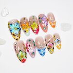 False Nails Supplier - Wholesale 10pcs Luxury Customized 3D Gel Press Almond