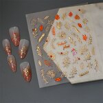 3D Nail Sticker Supplier - Wholesale Mini Gold Pattern Art Luxury Design Accessories