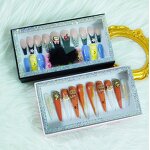 Sparkling Nail Box Supplier - Press on Nails Case Empty Pink Dust Proof Organizer