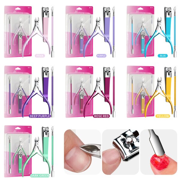 Nail Care Set Manufacturer - Three-Piece Stainless Steel Dead Skin Removal Clippers