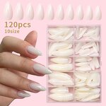 Soft Gel Nails Factory - Wholesale Durable 120pcs 10 Sizes Full Cover Colorful French