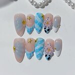 Gel Press Nails Manufacturer - Wholesale 10pcs Customized 3D Almond Stiletto