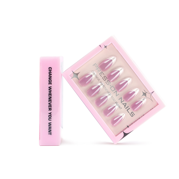 Aurora Press-on Nails Supplier - High Custom 30pcs Handmade Solid Color Glitter Gel