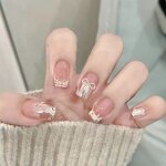 ABS False Nails Factory - Gradient Color Short Medium Square Coffin 24Pcs Wholesale