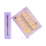 Aurora Press-on Nails Supplier - High Custom 30pcs Handmade Solid Color Glitter Gel