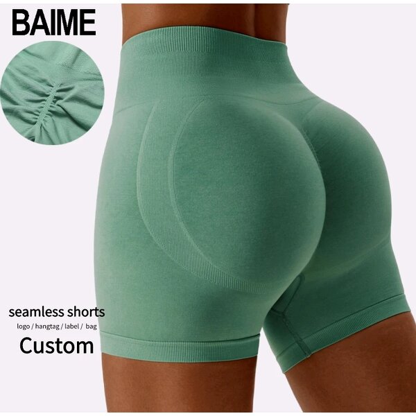 Women Workout Shorts Factory - Hot Sale High Seamless Running Biker Tights