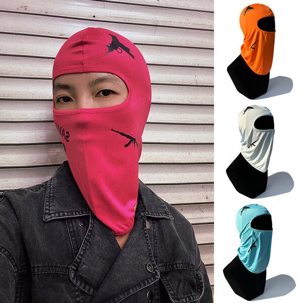 Printed Ski Mask Supplier - Hip Hop Style Eco-friendly Customized Color One Hole