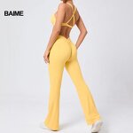 Yoga Sets Factory - New Compression Custom Backless Bra V Waist Pants