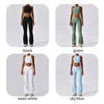 Lady Gym Set Factory - Solid White Breathable Skinny Legging Sports Bra Set