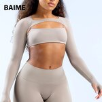 Backless Yoga Clothing Supplier - Quick Dry Breathable Long Sleeve Tights