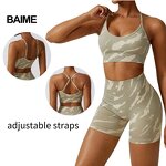 Women Workout Clothes Factory - Sports Bra High Waist Leggings Set Print