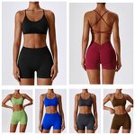 Women Sportswear Set Supplier - Gym Fitness Seamless High Waist Leggings Crop Top