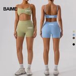 Women Sportswear Set Supplier - 2024 Trend 2PCS High Compression Shorts Bra