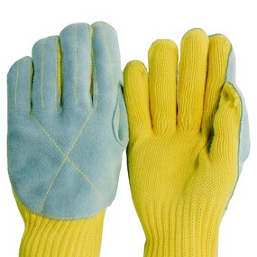 Leather Safety Gloves - 7 Gauge Flame-Retardant Heat Resistant Anti-Cut Abrasion