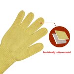 Work Safety Gloves - Aramid Yellow XL with Cotton Liner Cut-Resistant Fireproof