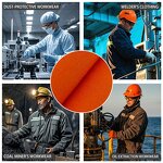 Flame Retardant Twill Fabric - Orange Meta Aramid with Conductive Fiber for Uniforms