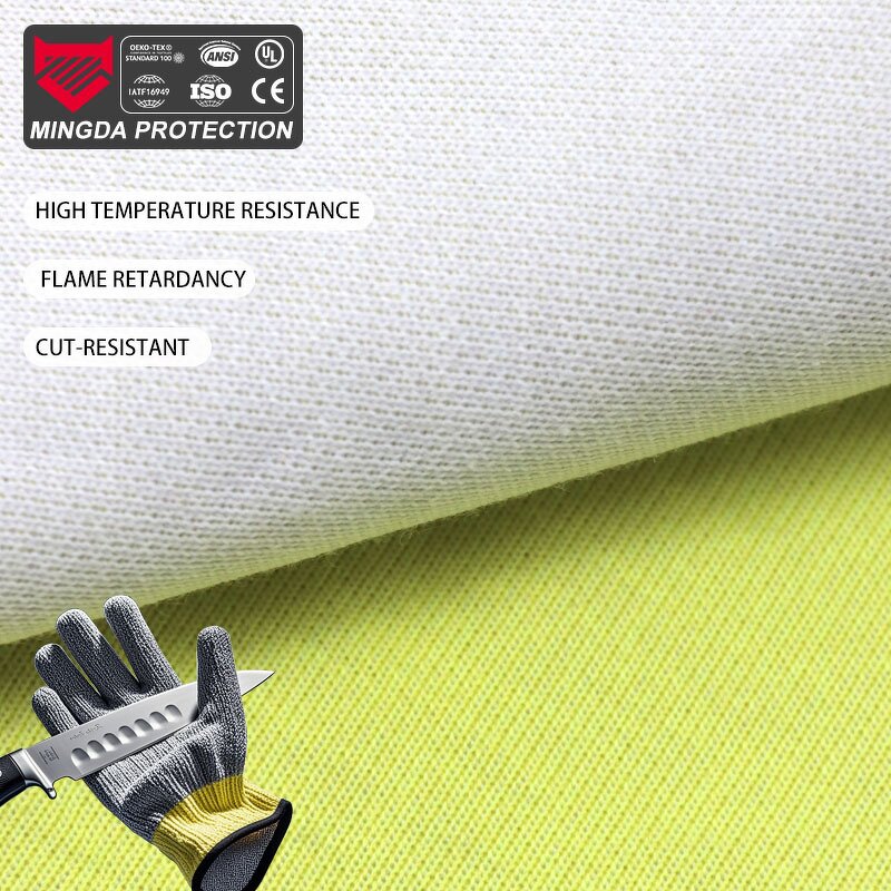 Cut Resistant Fabric - ANSI A5 320gsm Air Layer Knit Aramid Steel Wire Blend