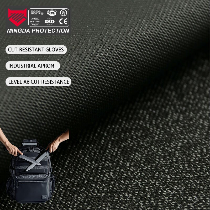 Anti-Stab Fabric - Reinforced A6 Cut Resistant 380GSM HPPE Polyester TPU Coated