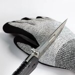 Cut Resistant Gloves - EN 388 Level 5 Black Nitrile Coated HPPE Anti-Slip