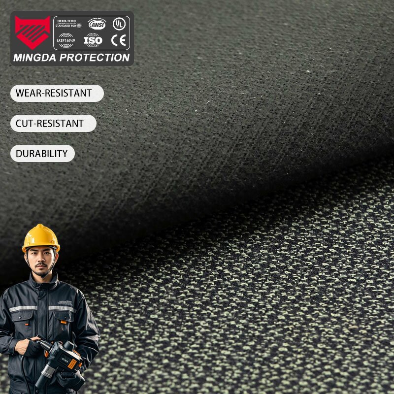 PU Coated Fabric - Woven 0.76mm Aramid Nylon Spandex for Protective Clothing