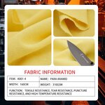 Aramid Fabric - EN388 Cut Level 5 Flame Retardant High Strength for PPE