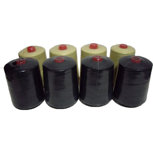 Aramid Sewing Thread - Black Yellow Customized FR Para for Fire Resistance Glove